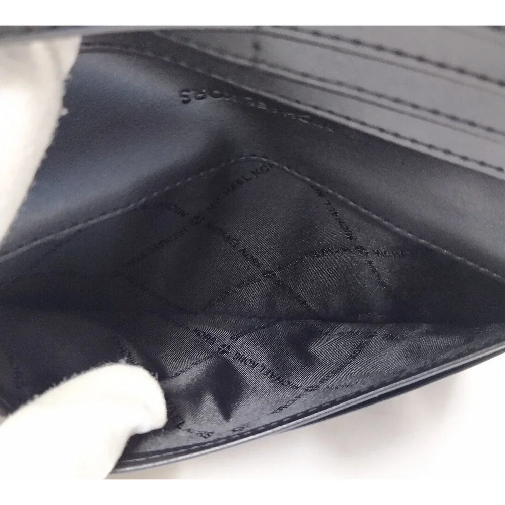 Michael Kors Black Pebbled Leather Credit Card Bifold Wallet - NWT $298